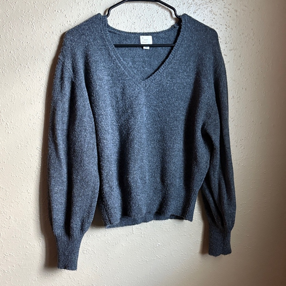 a new day Charcoal V-Neck Sweater